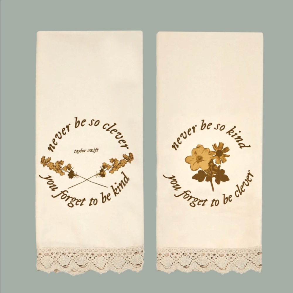Never Be So Kind Tea Towel Set- Taylor Swift